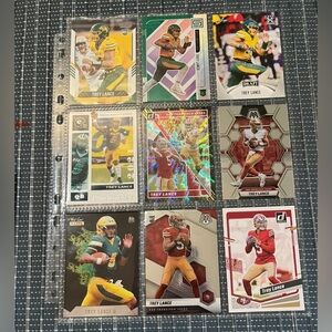 🏈 Trey Lance, Lot of 9 NFL Football Trading Cards, San Francisco 49ers